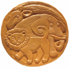 AFRICAN ANIMALS STEPPING STONE MOLD (12" DIA)