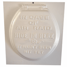 AIR RAID TOILET SEAT COVER PLASTIC MOLD (8.25" x 9.25")