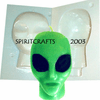 ALIEN HEAD CANDLE<br> MOLD (4.5", 11 oz)