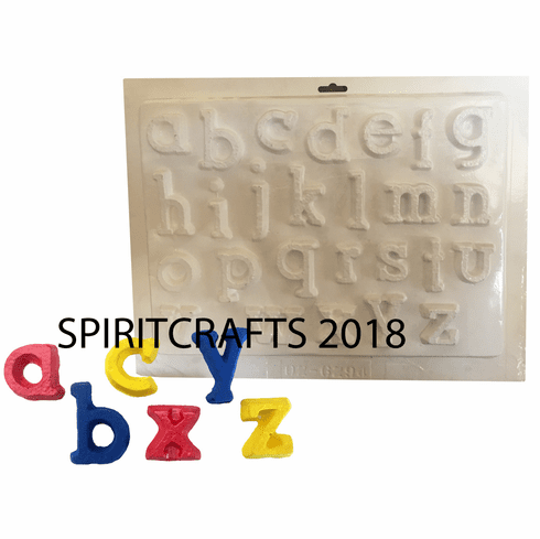 ALPHABET LETTERS PLASTER CRAFT MOLD (2" x 1.5")