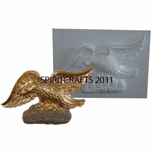 AMERICAN EAGLE ON ROCKS PLASTER MOLD (10" x 7")