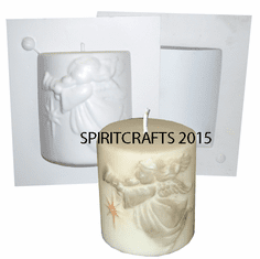 ANGEL PILLAR CANDLE MAKING MOLD <BR> (3" HT, 11 oz)