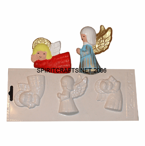 ANGELS TRIO SOAP OR PLASTER MOLD, 3 on 1