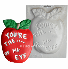 APPLE OF MY EYE PLASTER MOLD (6.75" x 9.25")