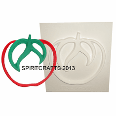 APPLE OR TOMATO OUTLINE PLASTER MOLD (6.5" DIA)
