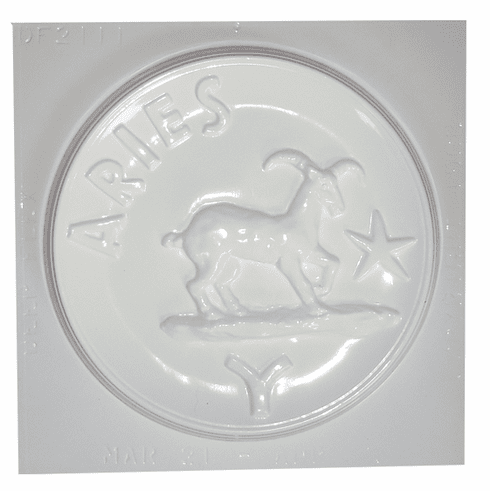 ARIES ZODIAC ROUND PLASTER MOLD (10.25" DIA)