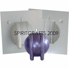 ART DECO BALL WITH <br>LEGS CANDLE MOLD <br>(2.75" DIA)