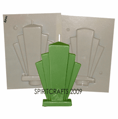 ART DECO CATHEDRAL <br> CANDLE MOLD<br> (5.75" HT)