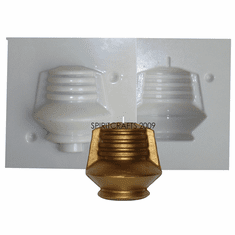 ART DECO<br> TRANSISTOR CANDLE MOLD<br> (3.25" HT, 7 oz)