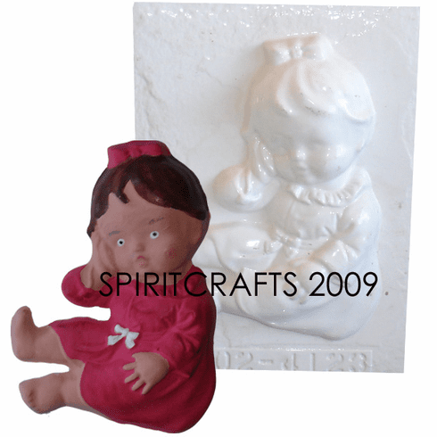 BABY GIRL PLASTER CASTING MOLD (5" x 7.25")