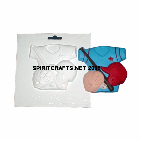 BASEBALL SHIRT & STUFF PLASTER MOLD (4")