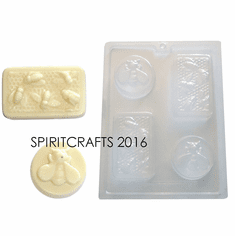 BEE BARS SOAP MAKING MOLD (2 STYLES, 4 BARS)
