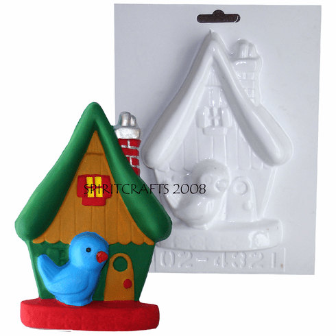 BIRDHOUSE PLASTER <br>CRAFT MOLD <br> (4.5" x 6.25")