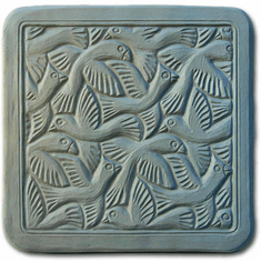 BIRDS IN FLIGHT GARDEN STEPPING STONE MOLD (15.5" DIA)