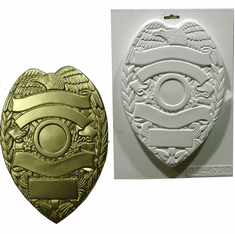 BLANK BADGE PLASTER CASTING MOLD (8.25" x 11.75")