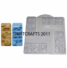 BREAKAWAY DOGS SOAP MOLD (4 WELL, 2 STYLES)