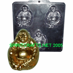 BUDDHA SOAP MAKING MOLD, 3 WELL