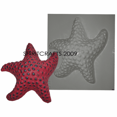 BUMPY STARFISH PLASTER MOLD (6" x 6.25")