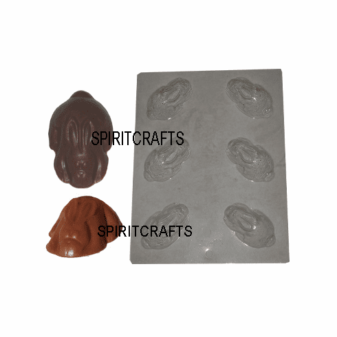 BUNNY EMBED SOAP CANDY MOLD, 6 ON 1