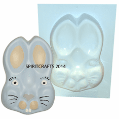 BUNNY FACE PLASTER CASTING MOLD (4.5" x 6.5")