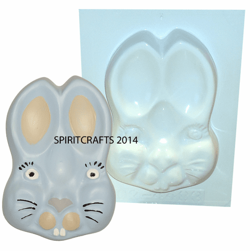 BUNNY FACE PLASTER CASTING MOLD (4.5" x 6.5")