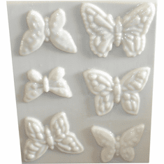 BUTTERFLY APPLIQUE <BR>PLASTIC MOLD<BR> 6 STYLES