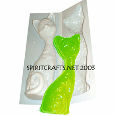 CALICO CAT <br> CANDLE MOLD <br> (11.5" HT, 2 lb 6 oz)