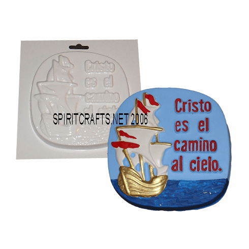 CAMINO AL CIELO SPANISH PLASTER CRAFT MOLD (6" DIA)