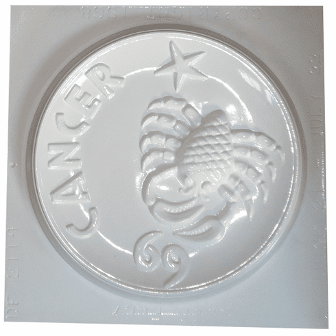 CANCER ZODIAC ROUND PLASTER MOLD (10.25" DIA)