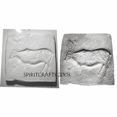 CARIBOU CAVE ART PLASTER CRAFT MOLD (12" DIA)