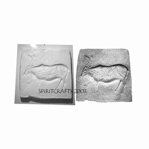 CARIBOU CAVE ART PLASTER CRAFT MOLD (12" DIA)