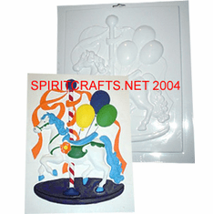 CAROUSEL HORSE <BR>PLASTER CRAFT MOLD<BR> (10.75" X 13.5")