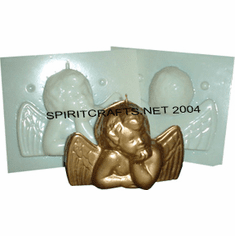 CHERUB <BR>CANDLE MAKING MOLD<BR> (4", 8 oz)