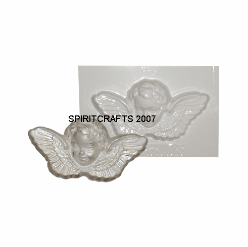 CHERUB HEAD <br> PLASTER CASTING <br> MOLD (6" x 3")
