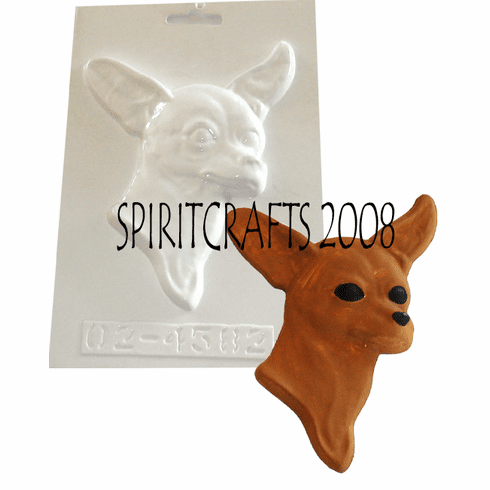 CHIHUAHUA DOG PLASTER MOLD (4.5" x 6.5")
