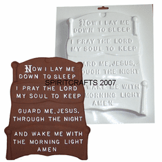 CHILD'S BEDTIME PRAYER PLASTER MOLD (9.5" x 11.25")