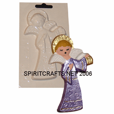 CHOIR ANGEL WITH <br> BELL PLASTER <br> MOLD (5" x 3")