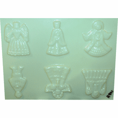 CHRISTMAS #1 <BR>WAX APPLIQUE MOLD<BR>6 on 1