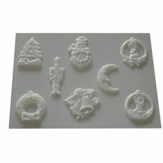 CHRISTMAS #5 <BR> WAX APPLIQUE MOLD<BR> 8 on 1
