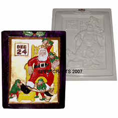 CHRISTMAS EVE SANTA CLAUSE PLASTER MOLD (11.5" HT)