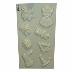CHRISTMAS<BR> ORNAMENT MOLD<BR> 8 ON 1 (2.25" AVG. HT)