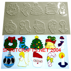 CHRISTMAS ORNAMENTS, 10 ON 1 (3.5" APPROX)
