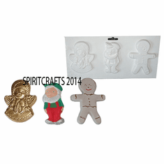 CHRISTMAS PLASTER MOLD - ANGEL, ELF, GINGERBREAD MAN