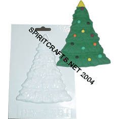 CHRISTMAS TREE PLASTER MOLD (5.5" HT)