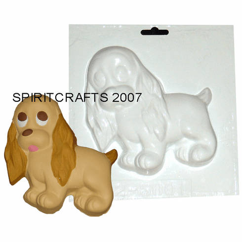 COCKER SPANIEL DOG PLASTER CASTING MOLD (5.5" x 5")