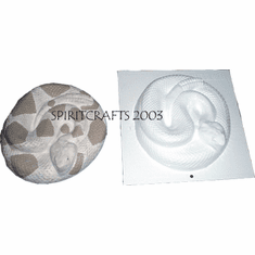 COILED RATTLESNAKE PLASTER CRAFT MOLD (7" DIA)