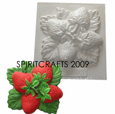 COUNTRY STRAWBERRY PLASTER MOLD (7" x 6.5")