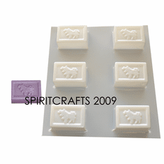 COW BELL PLASTIC SOAP MOLD, 6 ON 1
