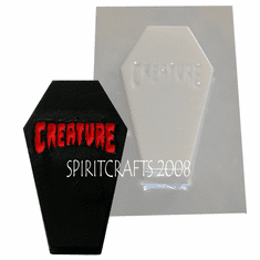 CREATURE CASKET <br>SOAP MOLD <br>(4 1/2" LGTH x 1" DEEP)