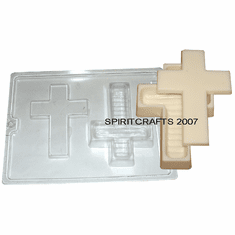 CROSS BOX PLASTER / CANDY MOLD (5.5" x 4")
